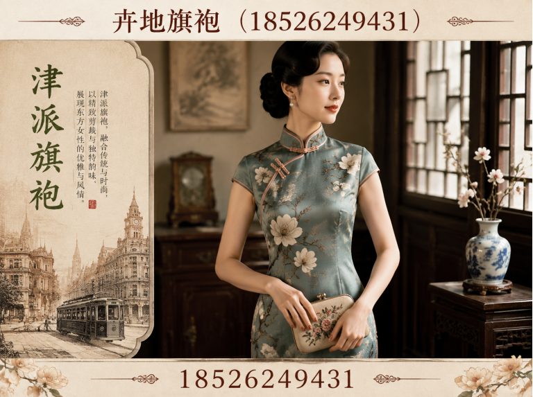河西区手绘旗袍展示图